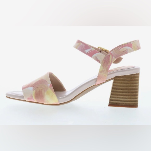 Rockport X Oh Joy! Collaboration Pink Multi Block Heel Sandal: Size 7.5 - Picture 2 of 8
